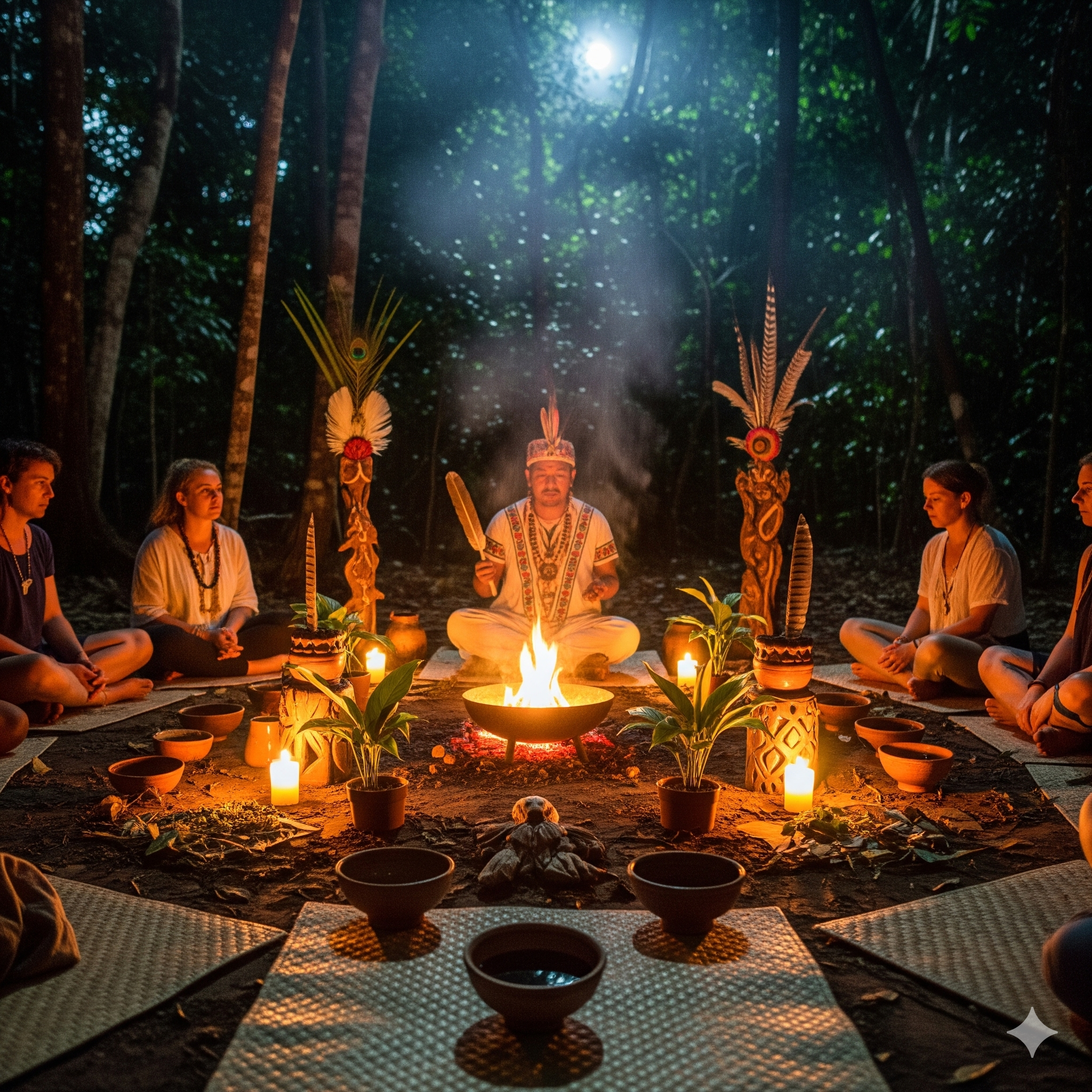 Cerimônia de Ayahuasca conduzida de forma sagrada e respeitosa no Instituto Chamado Ancestral
